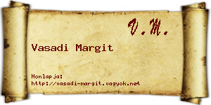 Vasadi Margit névjegykártya